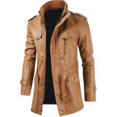 Herren klassische Winterjacke | Lang in Hellbraun