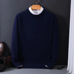 Herren klassischer eleganter Pullover | Warmer in Marineblau