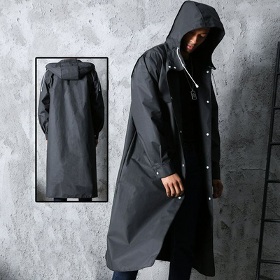 Herren klassischer langer Regenmantel | Wasserdichte