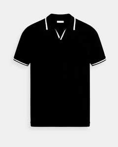 Herren klassisches Poloshirt mit schmaler Passform | Kurzarm in Schwarz