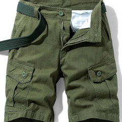 Herren kurze Hosen mit mehreren Taschen | Cargo in Armee grün