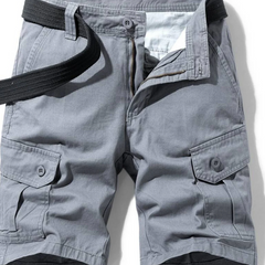 Herren kurze Hosen mit mehreren Taschen | Cargo in Grau