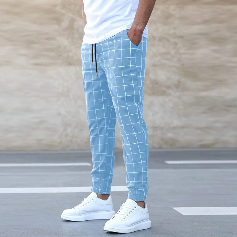Herren lässige karierte Hose | Chino