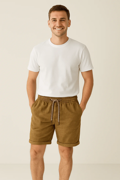 Herren lässige kurze Cordhosen | Sommer
