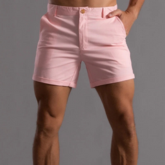 Herren lässige Shorts mit schmaler Passform | Kurze in Rosa