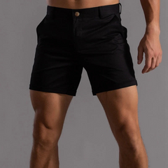 Herren lässige Shorts mit schmaler Passform | Kurze in Schwarz