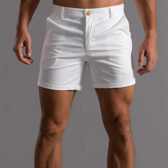 Herren lässige Shorts mit schmaler Passform | Kurze in Weiß