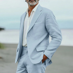Herren leichtes Sommer-Set aus Blazer und Hose | Moderner in Hellblau