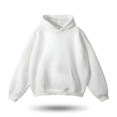 Herren luxuriöser bequemer Hoodie | Übergroß in Weiß
