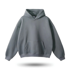 Herren luxuriöser bequemer Hoodie | Übergroß in Grau