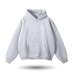 Herren luxuriöser bequemer Hoodie | Übergroß in Hellgrau