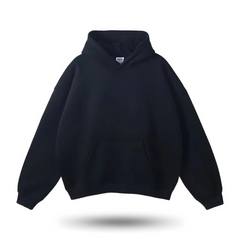 Herren luxuriöser bequemer Hoodie | Übergroß in Schwarz