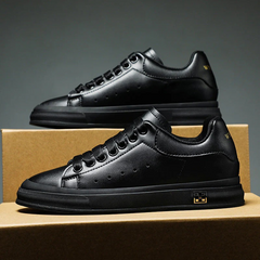 Herren moderne Low-Top-Sneaker | Bequeme in Schwarz Erhöhung 6cm