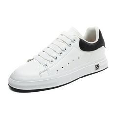 Herren moderne Low-Top-Sneaker | Bequeme in Weiß Erhöhung 6cm