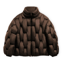Herren moderne trendige Steppjacke | Winter in Kaffee