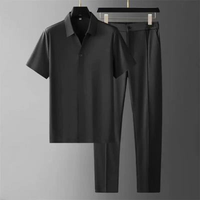 Herren modernes Polo- und Hosen-Set | Komplett