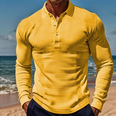 Herren-Poloshirt mit langen Ärmeln | Langarm