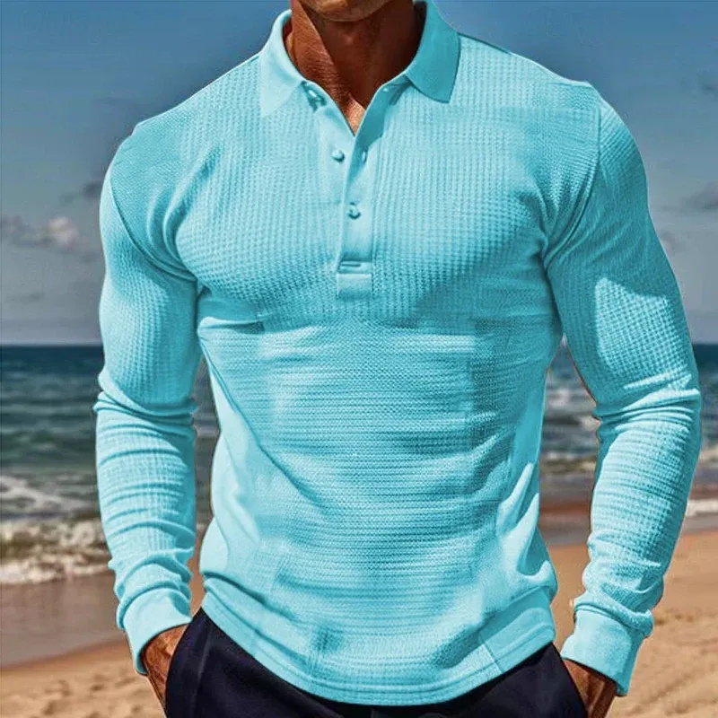 Herren-Poloshirt mit langen Ärmeln | Langarm