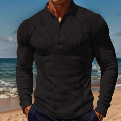 Herren-Poloshirt mit langen Ärmeln | Langarm
