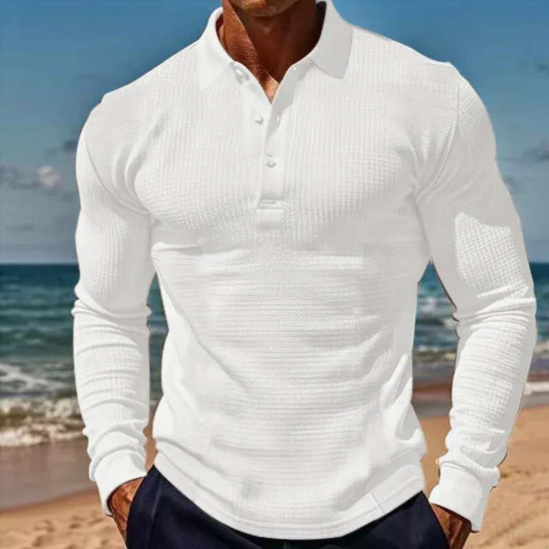 Herren-Poloshirt mit langen Ärmeln | Langarm