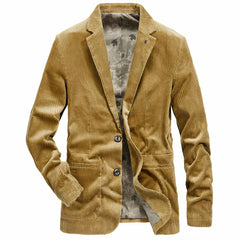 Herren Premium Blazermantel - Guido in Khaki