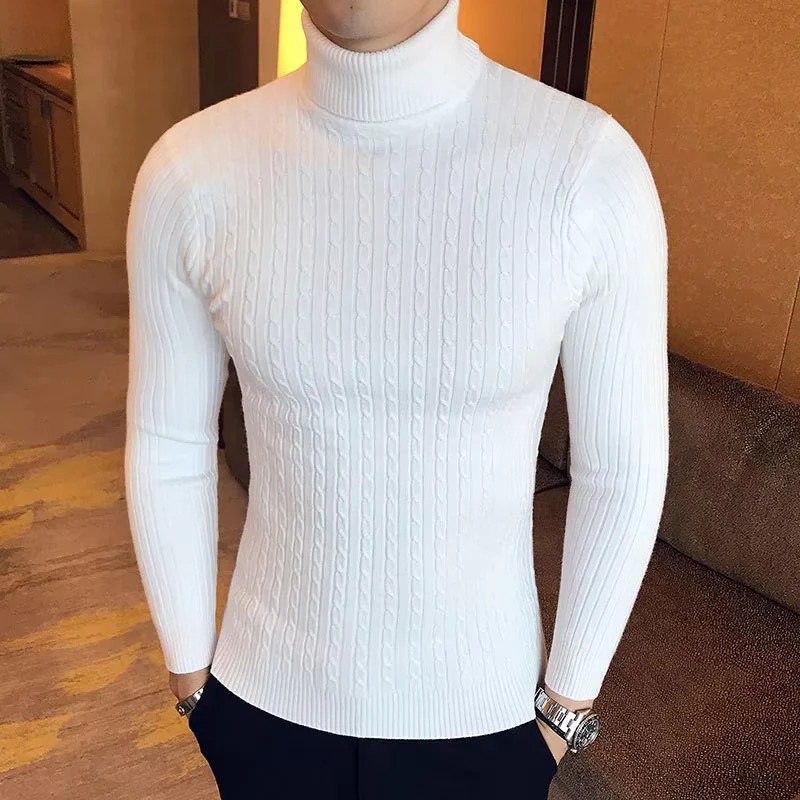 Herren Pullover mit schmaler Passform | Rollkragen