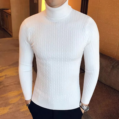 Herren Pullover mit schmaler Passform | Rollkragen