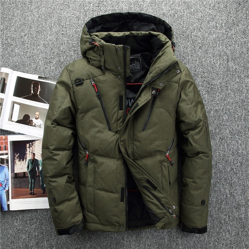 Herren stylische warme Winter-Daunenjacke | Ski