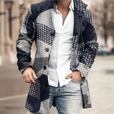 Herren stylischer mittellanger Mantel | Kurzer