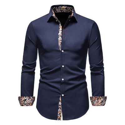 Herren stylisches Businesshemd | Langarm