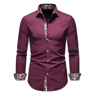 Herren stylisches Businesshemd | Langarm