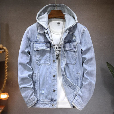 Herren Urban Denim-Jacke mit Kapuze - Anselm