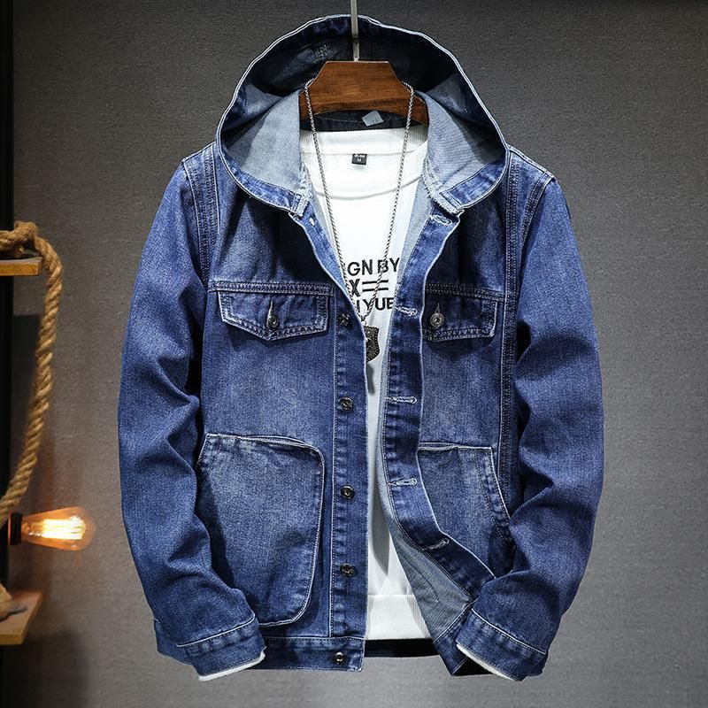 Herren Urban Denim-Jacke mit Kapuze - Anselm
