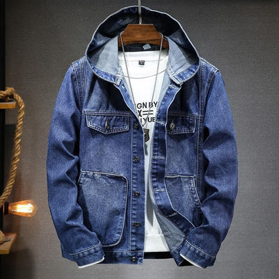 Herren Urban Denim-Jacke mit Kapuze - Anselm