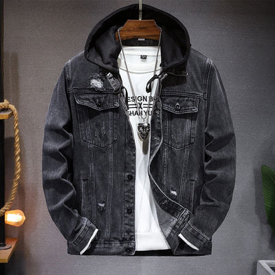 Herren Urban Denim-Jacke mit Kapuze - Anselm