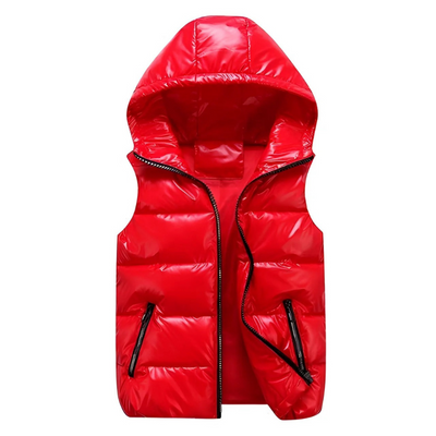 Herren warme metallische Steppweste | Winter