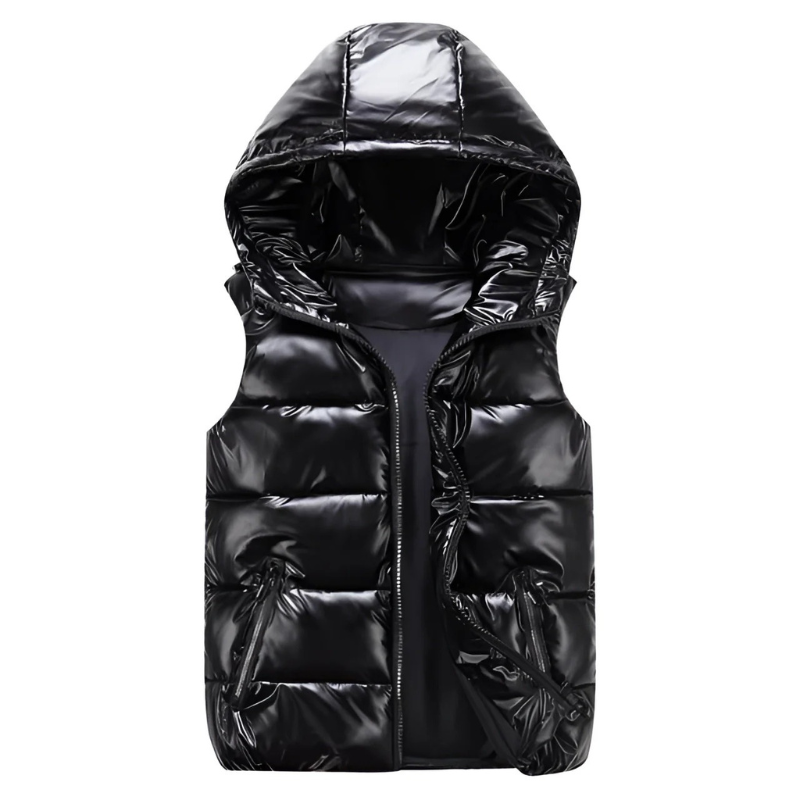 Herren warme metallische Steppweste | Winter