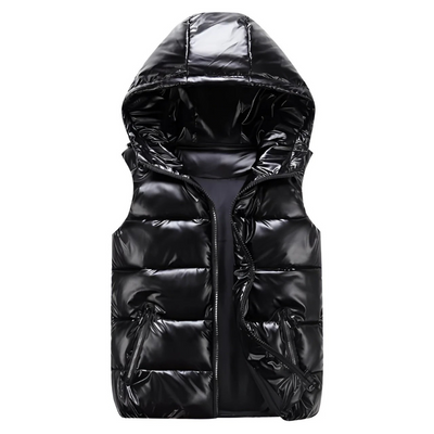 Herren warme metallische Steppweste | Winter
