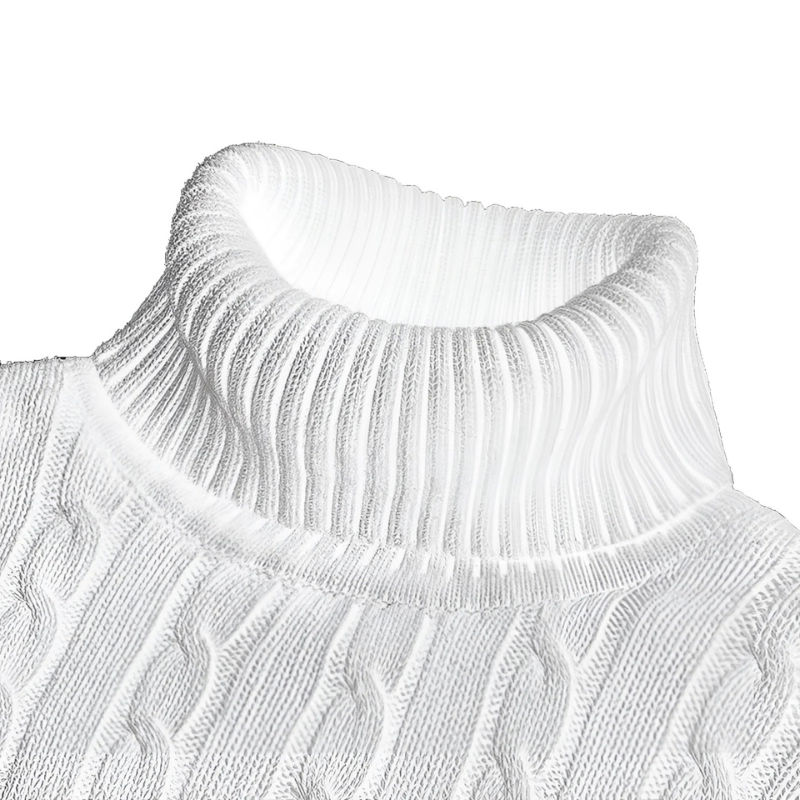 Herren warmer Strickpullover | Rollkragen