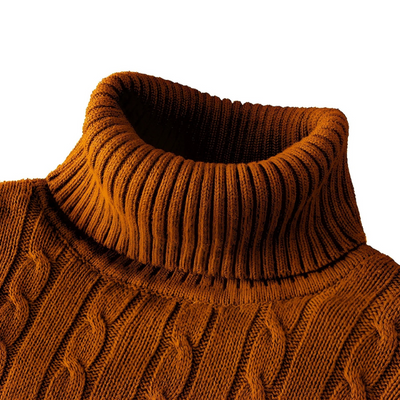 Herren warmer Strickpullover | Rollkragen