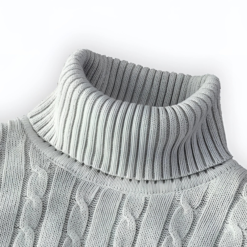 Herren warmer Strickpullover | Rollkragen