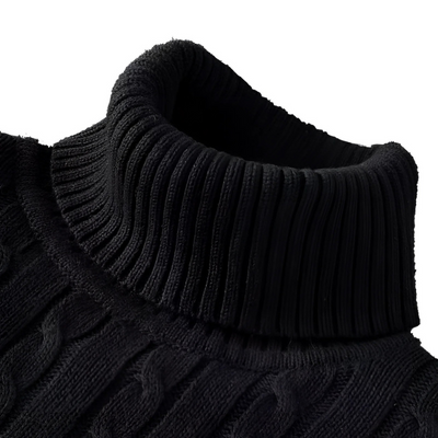 Herren warmer Strickpullover | Rollkragen