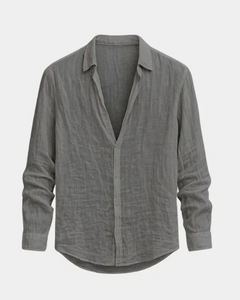 Herrenhemd lässig elegant | Langarm in Grau