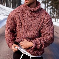 Herrenstrickpullover für den Winter - Casimir in Rosa