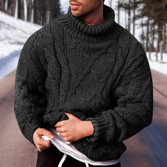 Herrenstrickpullover für den Winter - Casimir in Schwarz