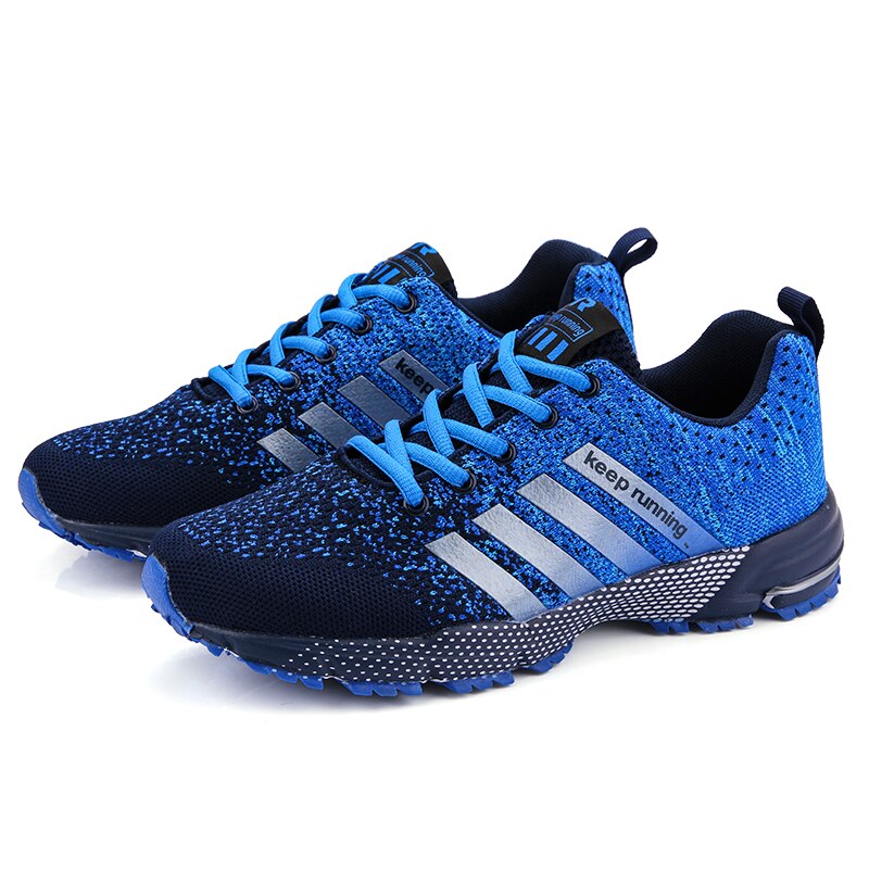 Gestreifte Mesh-Laufschuhe für Herren