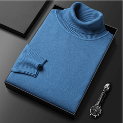 Warmer Premium-Rollkragenpullover - Norbert in Blau