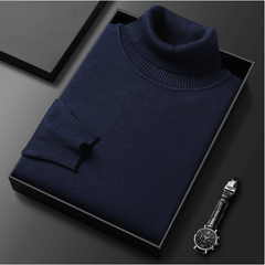 Warmer Premium-Rollkragenpullover - Norbert in Marineblau