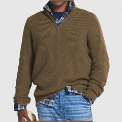 Hochwertiger warmer Wollpullover - Enrico in Braun