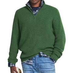 Hochwertiger warmer Wollpullover - Enrico in Grün